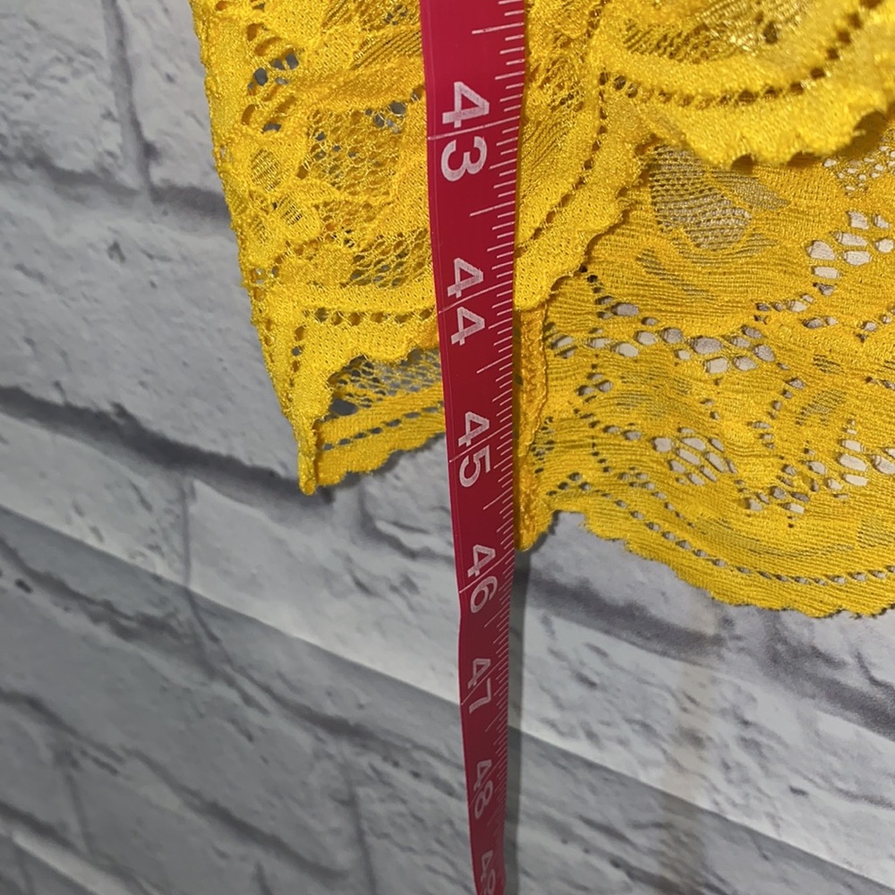 Yellow Lace Sexy Semi Formal Sundress Dress XL - Picture 3 of 6